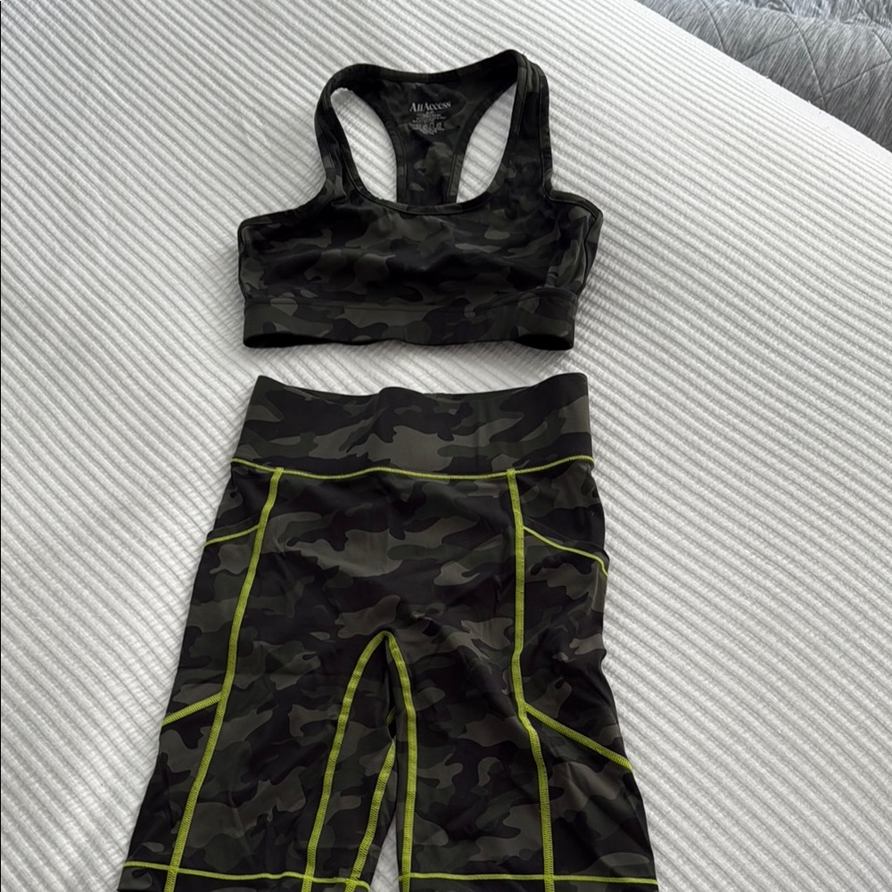 All Access Camo Sports Bra and Bike Short Set